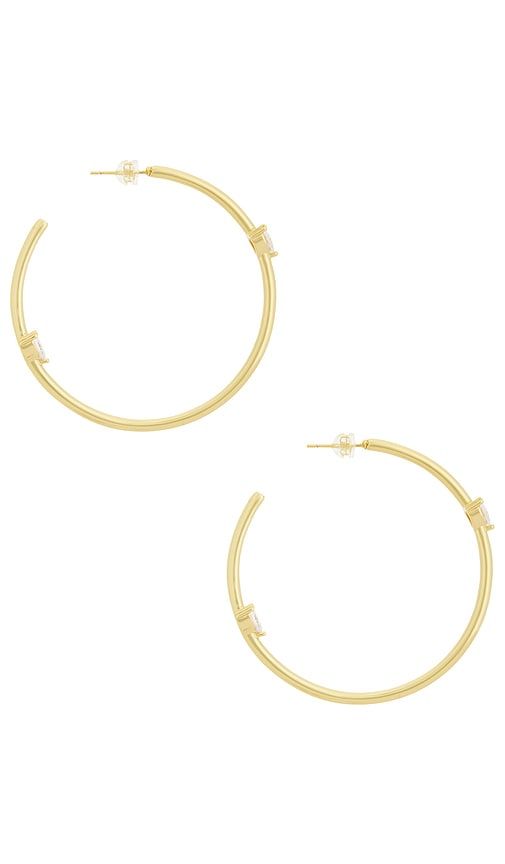 Delta Hoops Eaarrings in Metallic Gold - BRACHA - Modalova