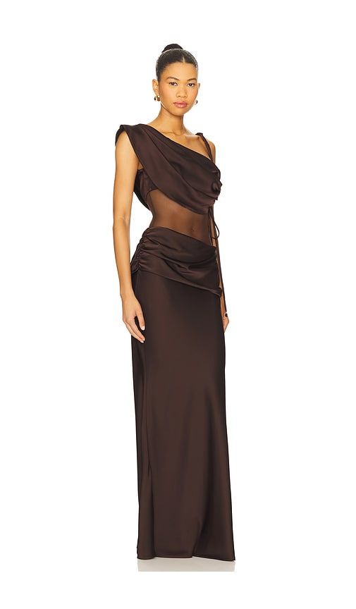 Onyx Dress in Chocolate. - size M (also in S, XS) - Bananhot - Modalova