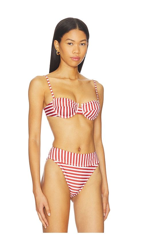 Chess Bustier Bikini Top in Cream. - size M (also in S, XS) - Bananhot - Modalova
