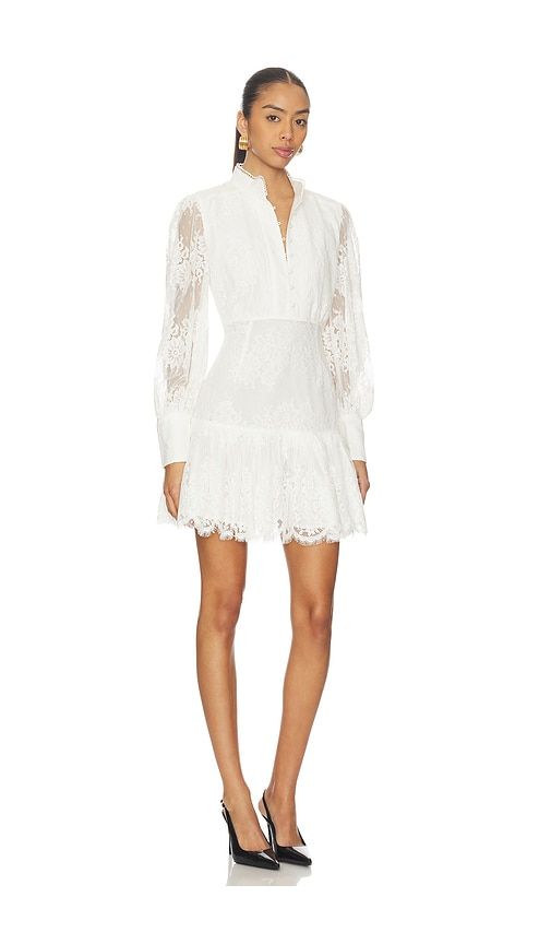 Olessia Lace Mini Dress in White. - size 10 (also in 12, 2, 4, 6, 8) - Bardot - Modalova