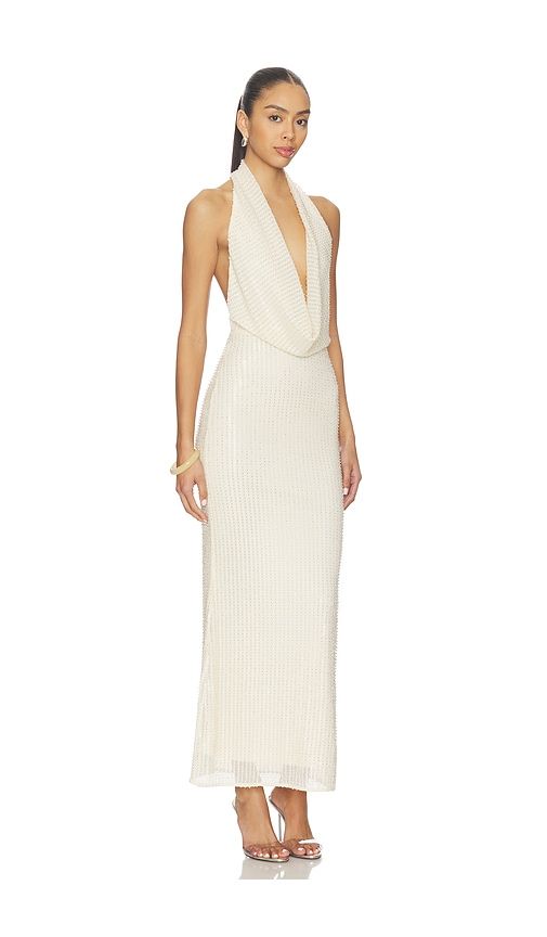 Nola Sequin Cowl Maxi Dress in Ivory. - size 10 (also in 12, 2, 4, 6, 8) - Bardot - Modalova