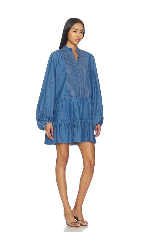 Antonia Chambray Mini Dress in Blue. - size 10 (also in 2, 4, 6, 8) - Bardot - Modalova