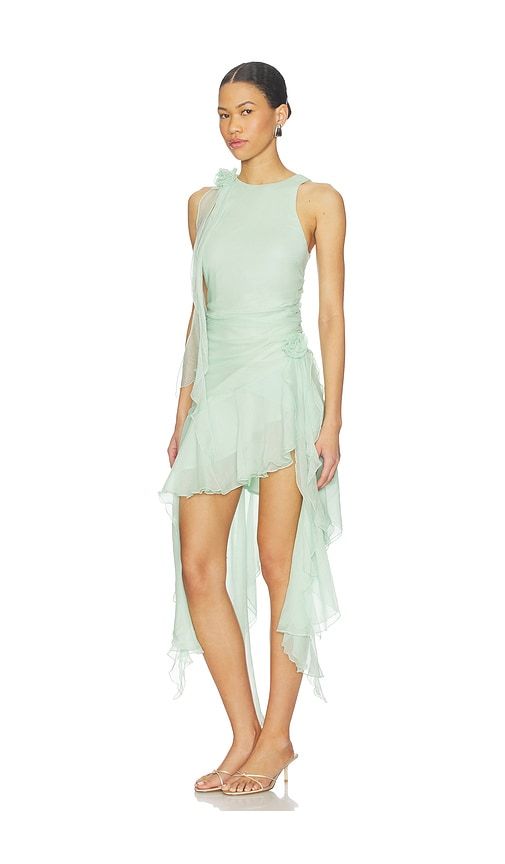 Ivana High Low Mini Dress in Mint. - size 2 (also in 6, 8) - Bardot - Modalova