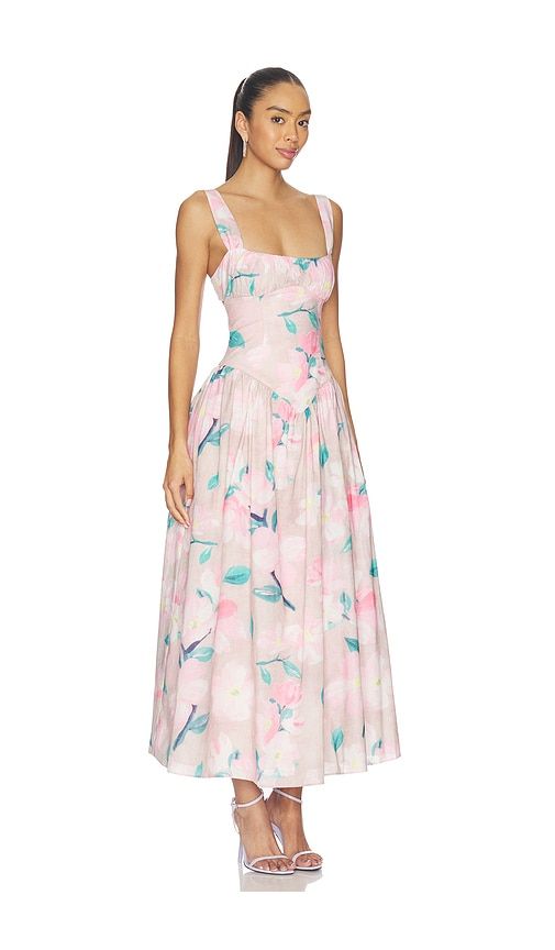 Cartia Printed Midi Dress in Pink. - size 4 (also in 2, 6, 8, 12) - Bardot - Modalova