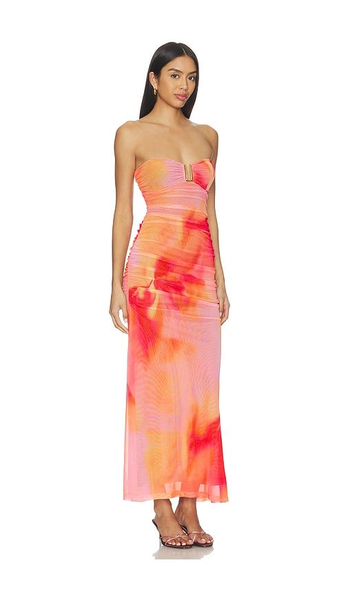 Stephanie Printed Mesh Dress in Pink. - size 10 (also in 12, 2, 4, 6, 8) - Bardot - Modalova
