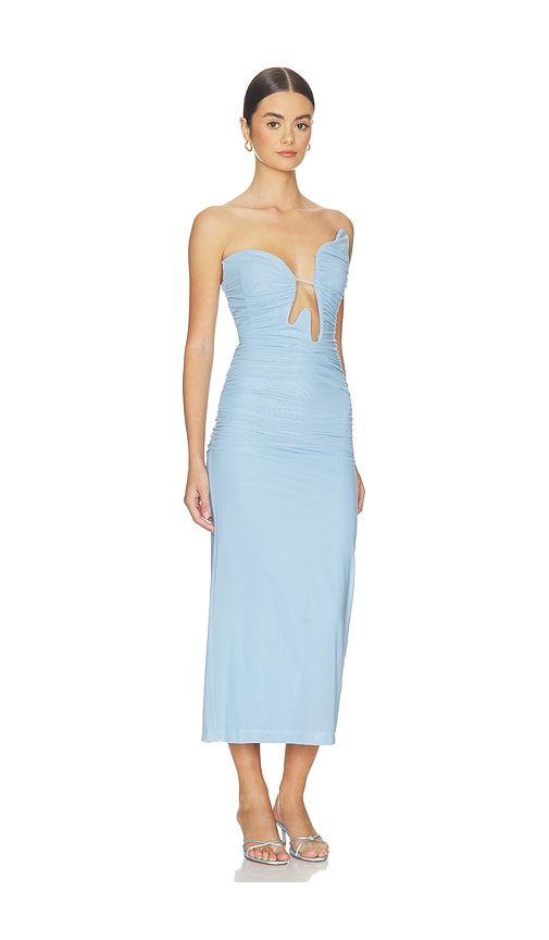 Julane Mesh Midi Dress in Baby Blue. - size 4 (also in 2, 6, 8, 10) - Bardot - Modalova