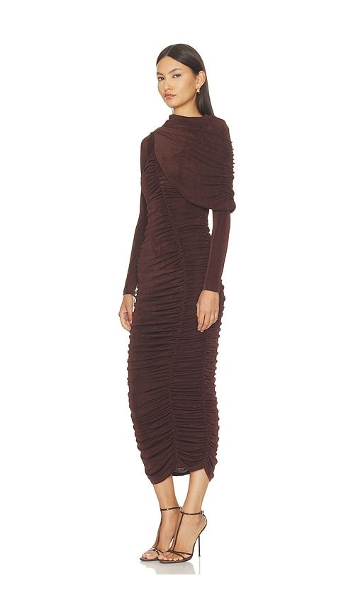 Melina Gathered Midi Dress in . - size 2 (also in 4, 6, 8, 10) - Bardot - Modalova