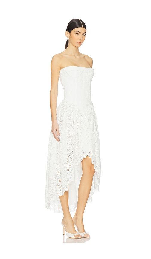 Felicidad Strapless Lace Dress in White. - size 4 (also in 6, 8) - Bardot - Modalova