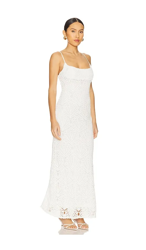 Adoni Crochet Midi Dress in White. - size 10 (also in 12, 6) - Bardot - Modalova