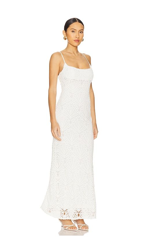 Adoni Crochet Midi Dress in White. - size 12 (also in 8) - Bardot - Modalova