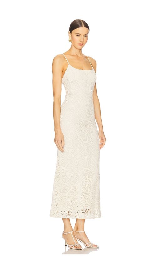 Adoni Crochet Midi Dress in Beige. - size 4 (also in 8) - Bardot - Modalova