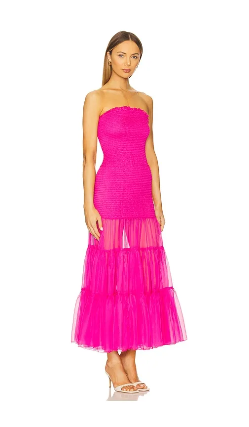 X REVOLVE Azura Strapless Dress in Fuchsia. - size 2 (also in 4, 6) - Bardot - Modalova