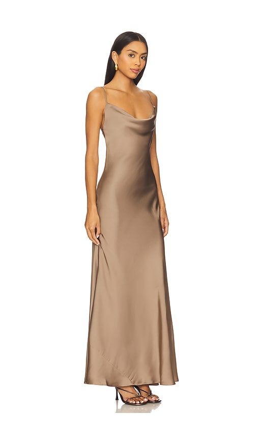 Monroe Cowl Neck Maxi Dress in Brown. - size 10 (also in 8) - Bardot - Modalova