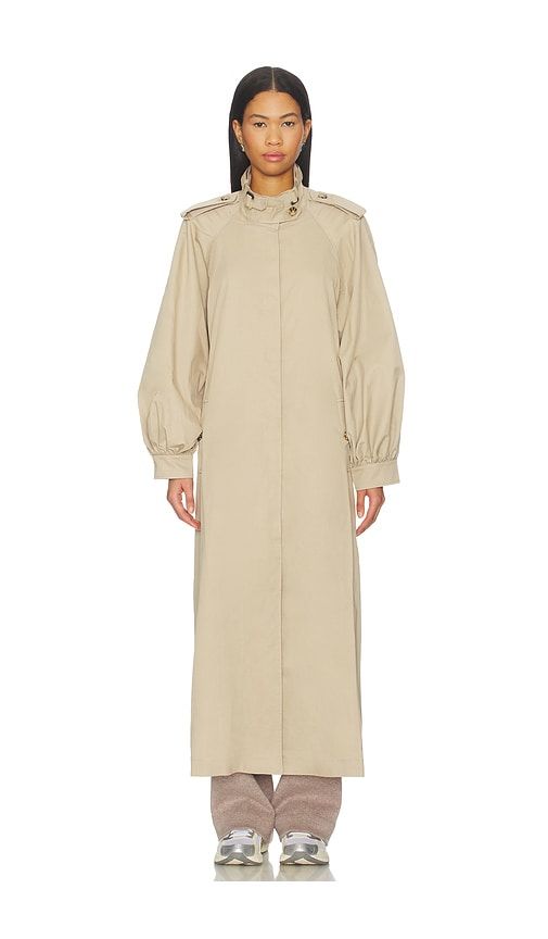 Isler Longline Trench Coat in Neutral. - size L (also in M, S, XL, XS) - Bardot - Modalova