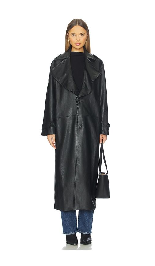 Reilia Faux Leather Coat in . - size M/L (also in S/M) - Bardot - Modalova