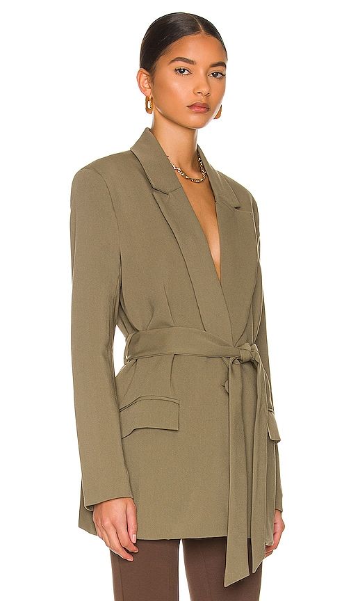 Belted Blazer in Olive. - size M (also in L) - Bardot - Modalova