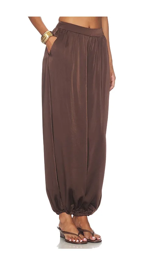 Nikola Satin Balloon Pant in Brown. - size 10 (also in 12) - Bardot - Modalova