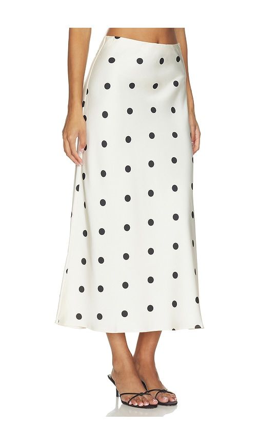 Pheobe Satin Midi Skirt in Cream. - size 12 (also in 6) - Bardot - Modalova