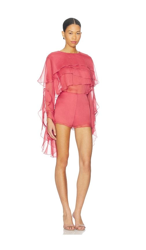 Carson Ruffle Playsuit in . - size 10 (also in 12, 2, 4, 6, 8) - Bardot - Modalova
