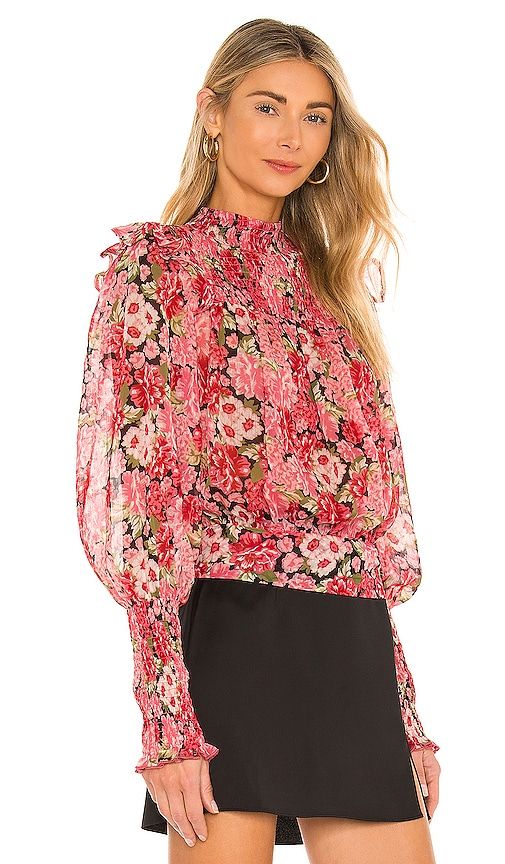 Remi Floral Blouse in Pink. - size 2 (also in 4) - Bardot - Modalova