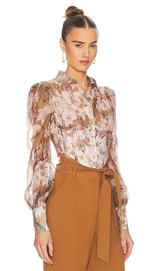 Valentina Corset Top in Tan. - size 4 (also in 2) - Bardot - Modalova