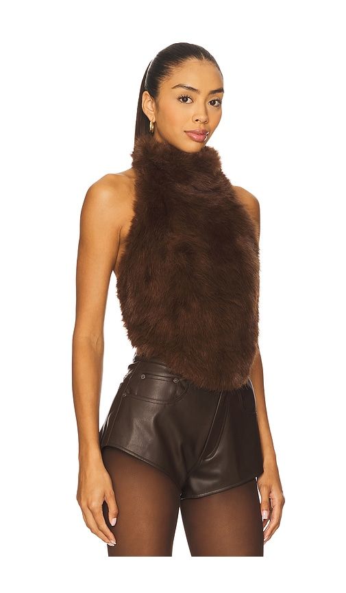 Julietta Faux Fur Top in . - size 10 (also in 8) - Bardot - Modalova