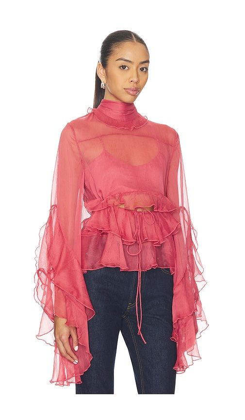 Anyssa Ruffle Blouse in . - size 10 (also in 12, 2, 4, 6, 8) - Bardot - Modalova