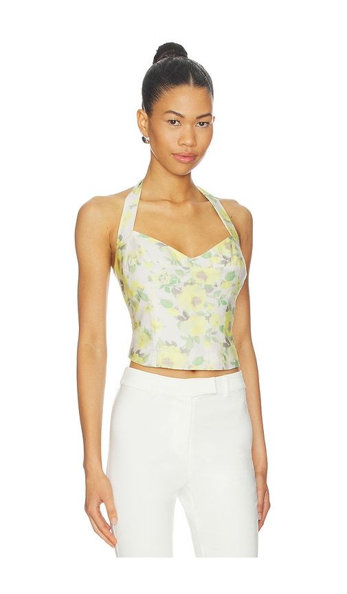 Deserae Halter Neck Top in Yellow. - size 10 (also in 12, 2, 4, 6, 8) - Bardot - Modalova