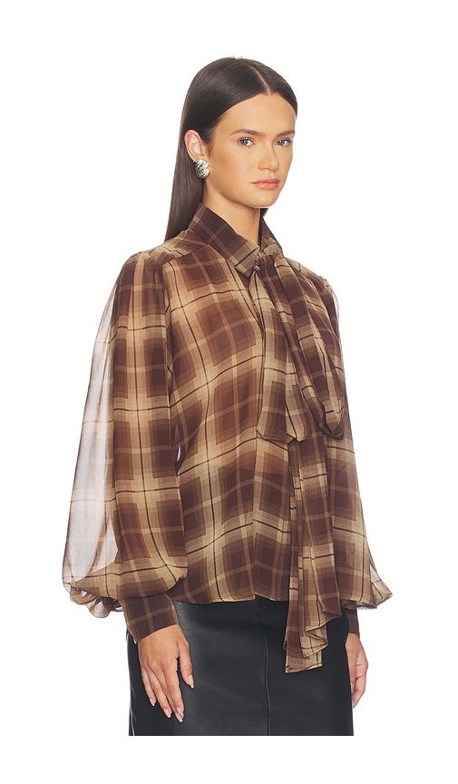 Cecile Neck Tie Shirt in Multi. - size 2 (also in 4, 6, 8) - Bardot - Modalova