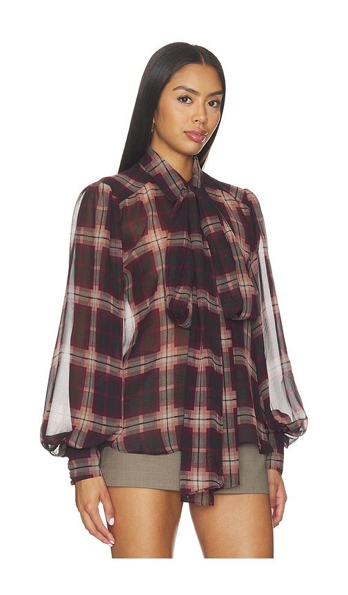 Cecile Neck Tie Shirt in Multi. - size 10 (also in 2, 4, 6, 8) - Bardot - Modalova