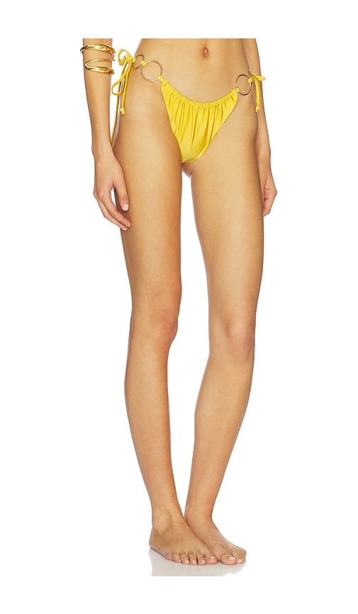 Leala Ring Detail Bikini Bottoms in Yellow. - size L (also in M) - Bardot - Modalova