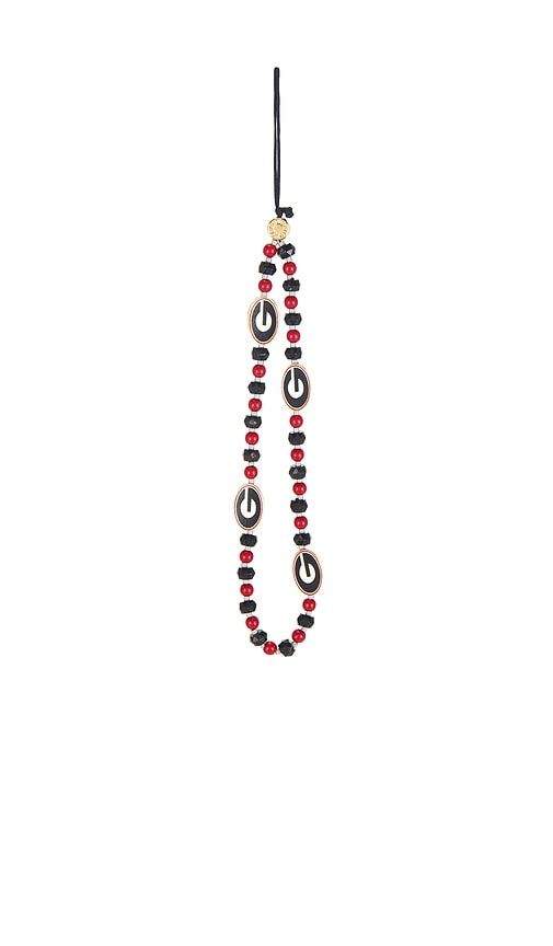 University Of Georgia Beaded Phone Charm in Black,Red - BaubleBar - Modalova