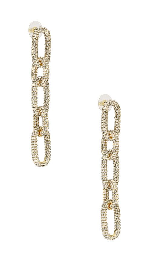 Nova Chain Earrings in Metallic Gold - BaubleBar - Modalova