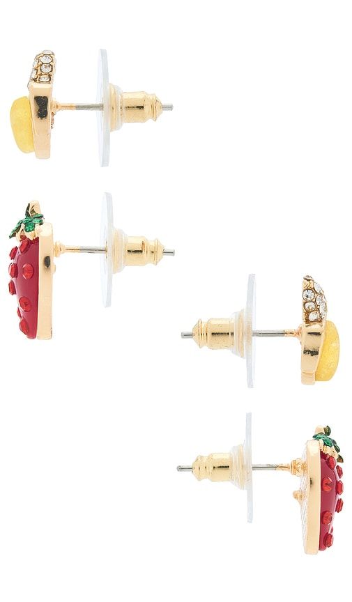 Strawberries & Bananas Earrings Set in - BaubleBar - Modalova