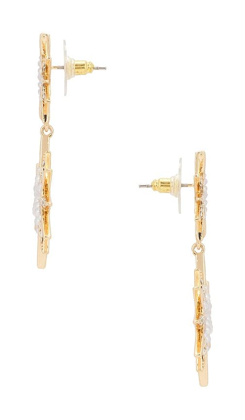 Lyra Starburst Statement Earrnigs in Metallic Gold - BaubleBar - Modalova