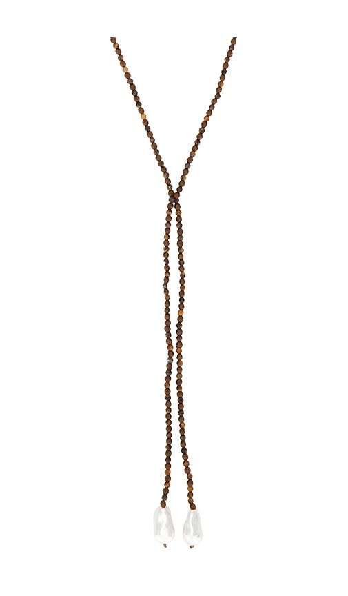 Semi Precious Pearl Wrap Necklace in Black - BaubleBar - Modalova