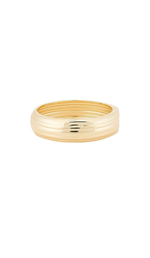 Odessa Hinge Bangle in Metallic Gold - BaubleBar - Modalova