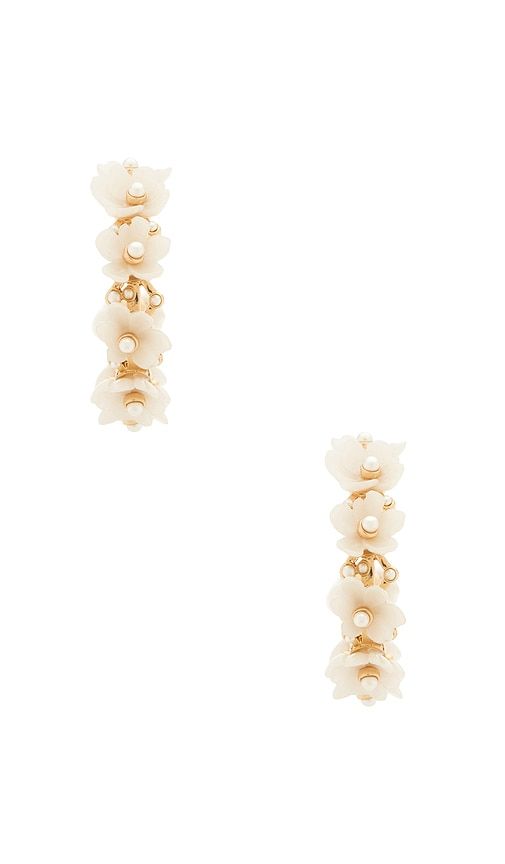 Bridal Floral Hoop Earrings in - BaubleBar - Modalova