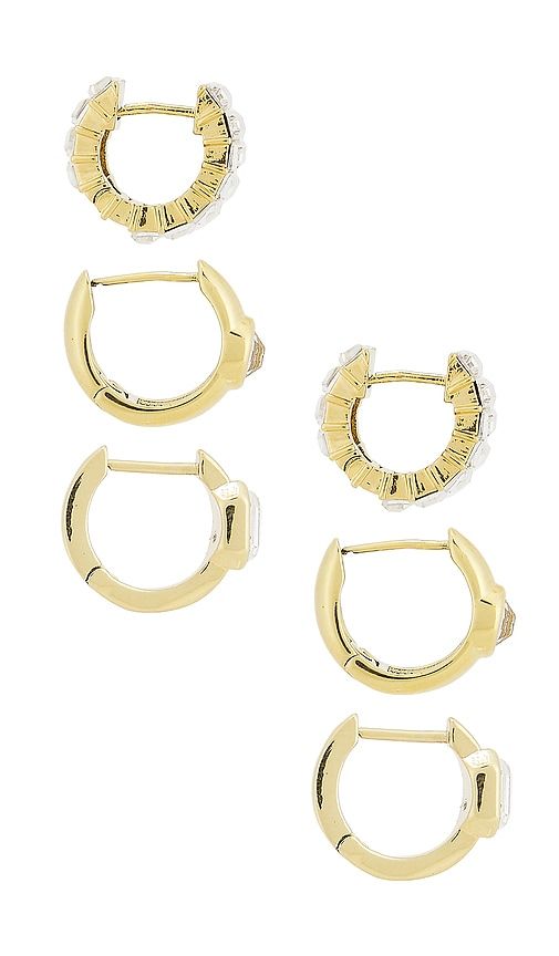 Tyra Waterproof Earring Set in Metallic Gold - BaubleBar - Modalova