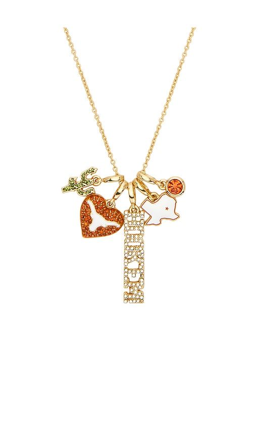 University Of Texas At Austin Charm Necklace in Metallic Gold,Orange - BaubleBar - Modalova