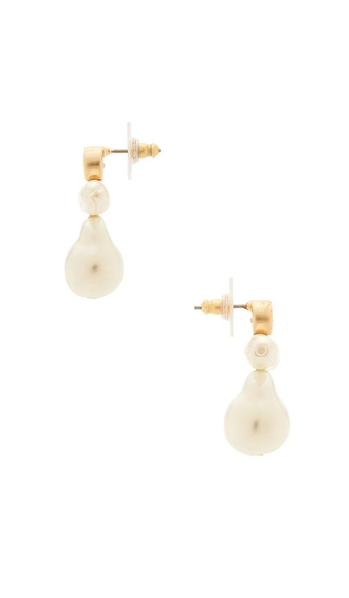 Organic Earrings in White - BaubleBar - Modalova