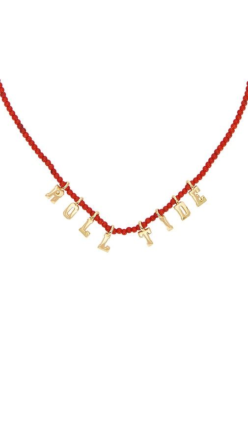 University Of Alabama Beaded Slogan Necklace in - BaubleBar - Modalova
