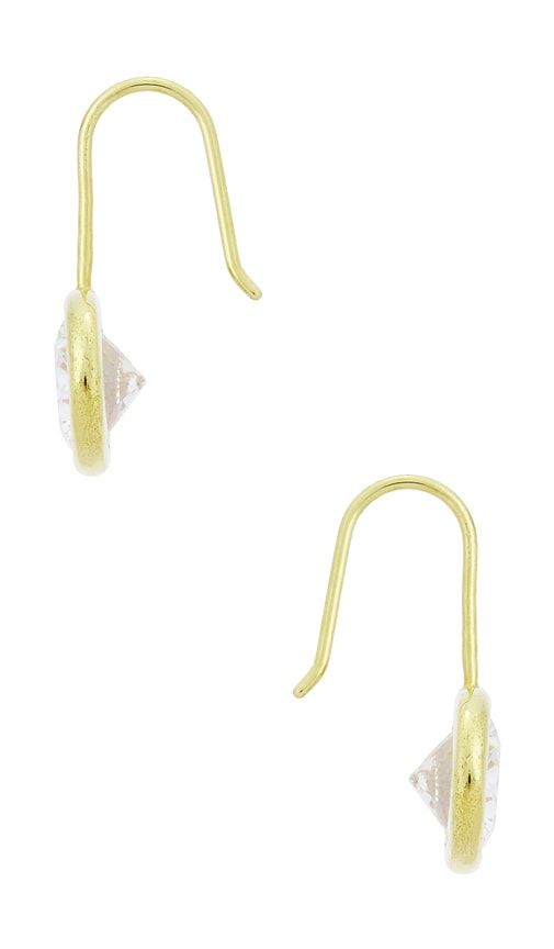 Fallon 14k Gold Bezel Earrings in Metallic Gold - BaubleBar - Modalova
