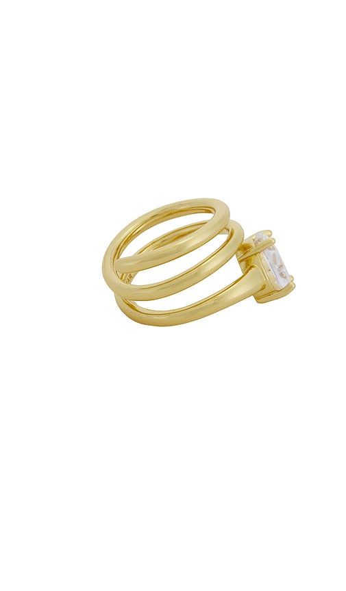 Jennifer Gold Spiral Ring in Metallic Gold. - size 6 (also in 7, 8) - BaubleBar - Modalova