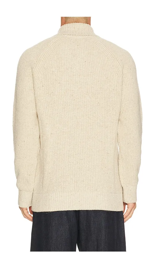 Essentials Fleck Shawl Neck Sweater in Cream. - size L (also in M, S, XL/1X) - Barbour - Modalova