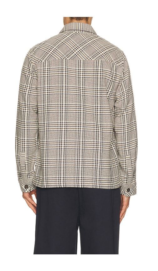 Alderney Houndstooth Overshirt in Grey. - size L (also in M, S, XL/1X) - Barbour - Modalova