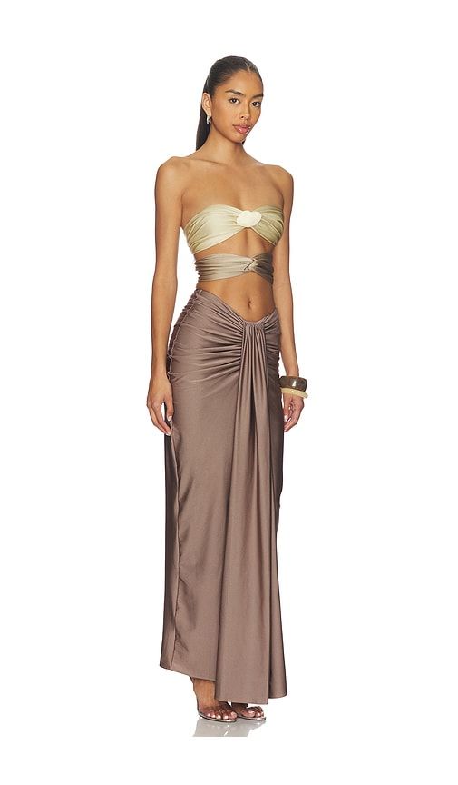 Giselle Maxi Dress in Brown. - size L (also in M, S, XL, XS) - Baobab - Modalova