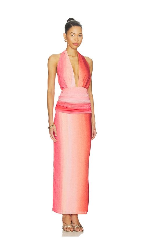 Lima Maxi Dress in Orange,Pink. - size L (also in M, S, XL, XS) - Baobab - Modalova