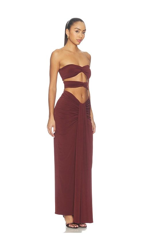 Giselle Maxi Dress in Brown. - size L (also in M, S, XL, XS) - Baobab - Modalova
