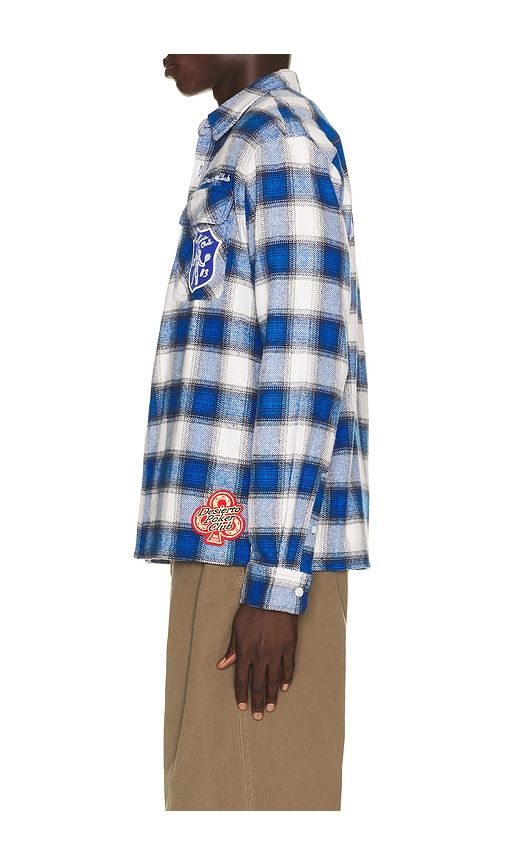 Society Long Sleeve Shirt in Blue. - size S (also in L, XL/1X) - Billionaire Boys Club - Modalova